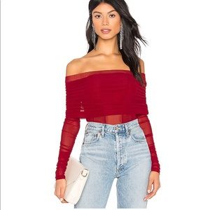 NEW Majorelle Lia Top Cranberry Size Small Revolve